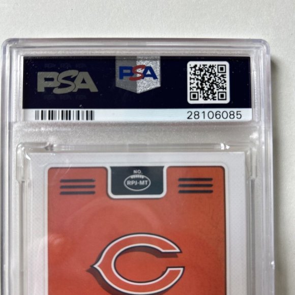 PSA 8 2017 Mitchell Trubisky Rookie Phenom Jersey AUTO-Chicago Bears 32/99-NM-MT - Picture 5 of 6